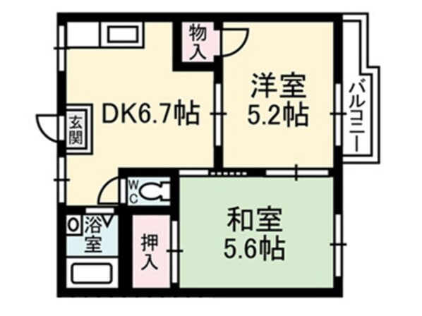 ヴィラUの物件間取画像